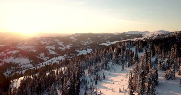 From Great Heigh Fairytale Mountain Landscape Snow Covered Alpine Sharp Peaks