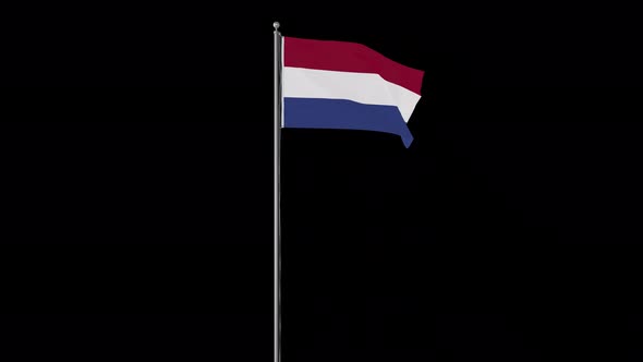 Netherlands Flag Pole Loops With Alpha