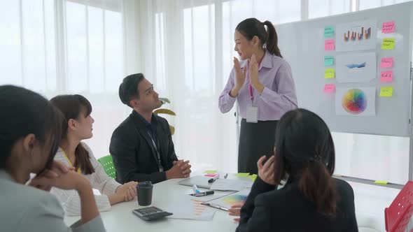 Business Project Presentation By Proficiently Skilled Businesswoman Team Leader