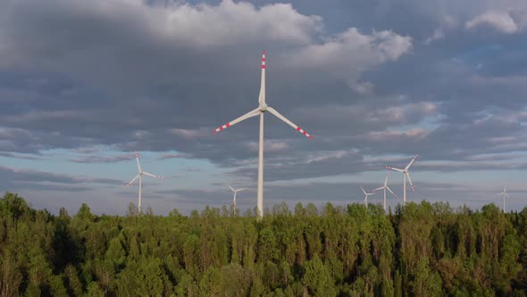 Wind Farm on a Hill Reveal