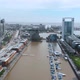 Pier, Yachts, Puerto Madero, River, Bridge (Buenos Aires, Argentina) aerial view - VideoHive Item for Sale