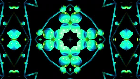 Futuristic kaleidoscope patterns VJ Loop Psychedelic motion Abstract Background