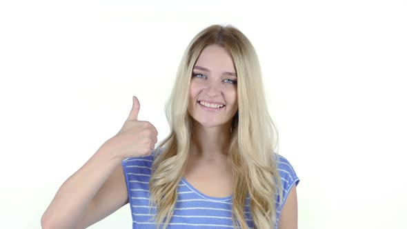 Thumbs Up By Beautiful Woman