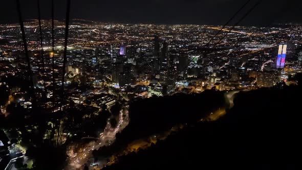 Timelapse of Cable Car to Mount Monserrate Viewpoint in Bogota Colombia