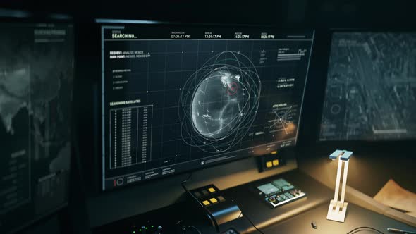 Digital Global Earth Map Tracking Via Innovative Spy Surveillance Control Panel alt
