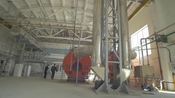 Walking inside a cement plant