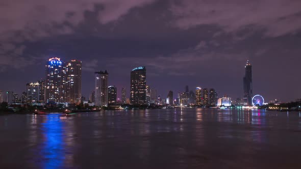 Buildings In City River