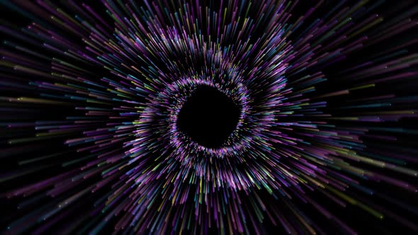 Spiral Rainbow Particles