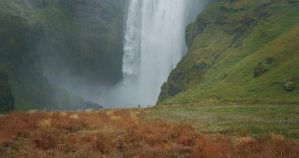 Most Famous and Beautiful Skogafoss Waterfall in Iceland