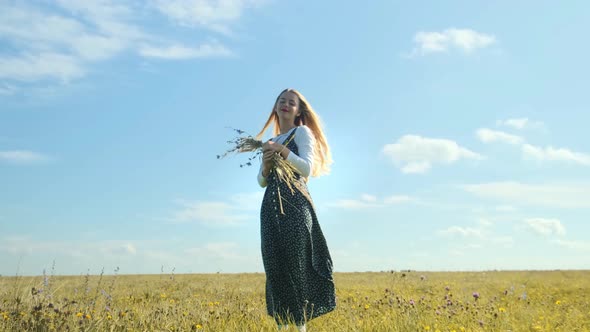 A Young Girl Enjoys Freedom