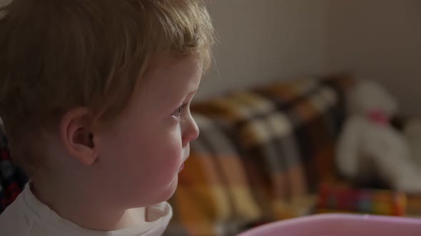 Little Boy Watching Video