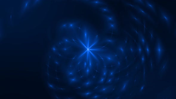 Blue Color Star Glowing Animated Background