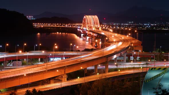 Bridge Night Traffic