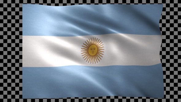 Argentina waving flag looped