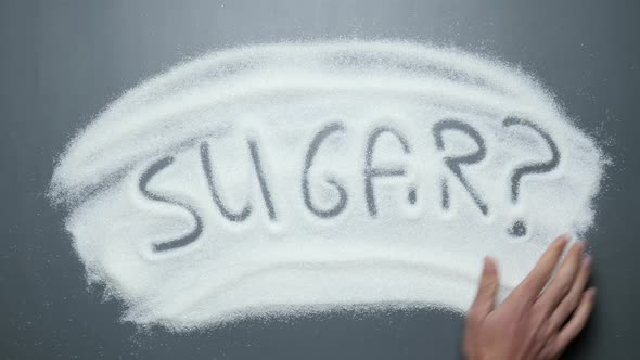 Text sugar? handwriting revealing on sugar. No sugar.