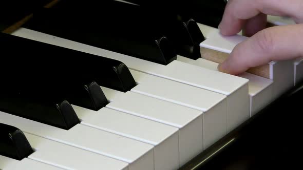 A musician is playing the piano.