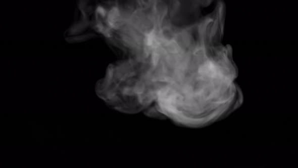 Smoke Falling From Top In Shape Of Meduse