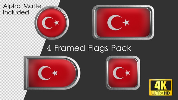 Framed Turkey Flag Pack