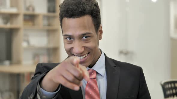 Invitation Gesture By African Businessman