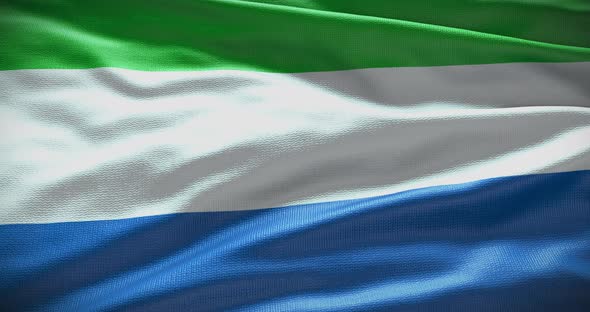 Sierra Leone national flag background motion graphic looped