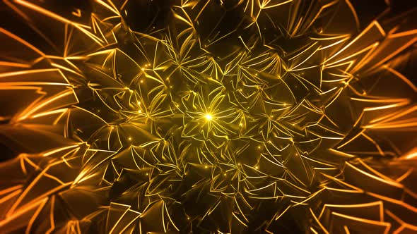 Gold Neon Abstraction