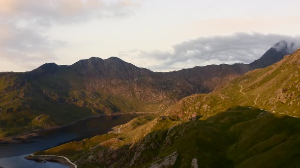 UK Mountain Golden Hour Drone Reveal