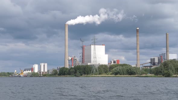 Amercentrale coal fired power plant power station in Geertruidenberg, the Netherlands