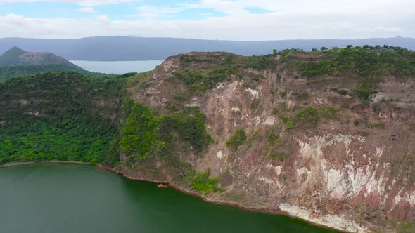 Lake Crater at Taal Volcano, Philippines