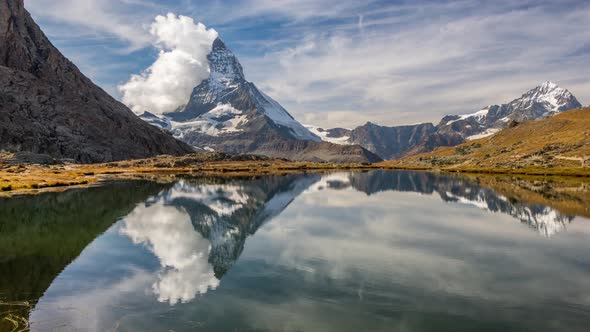 Zermatt Switzerland Matterhorn Rifflesee Reflections 4 K Hd 16x9 23.976