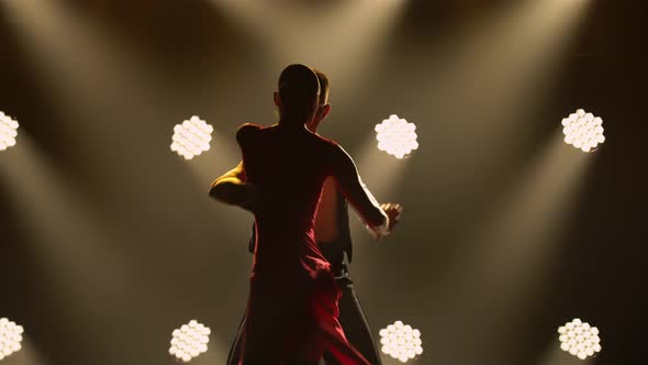 A Passionate Tango Dance Performed By a Pair of Ballroom Dancers