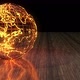Globe Wireframe On Wooden Floor - VideoHive Item for Sale