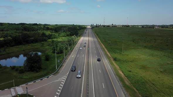 Asphalt Autobahn Highway Road In Russia