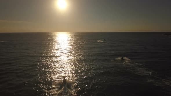 Aquabike Flight in the Evening