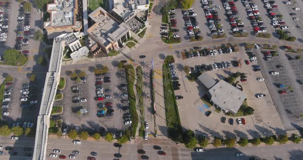 Aerial of the Memorial City Mall area in Houston, Texas. This video was filmed in 4k for best image