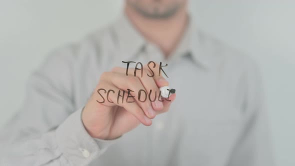 Task Scheduling Writing on Screen with Hand