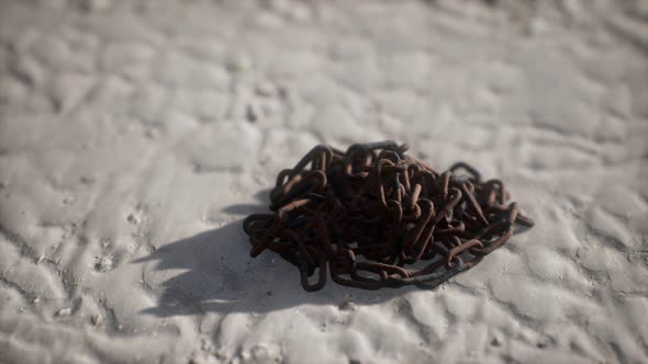 Vintage Rusty Handmade Iron Chain