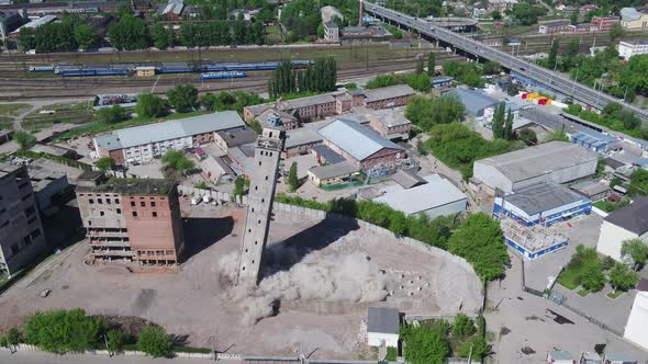 Controlled Demolition of an Old Building