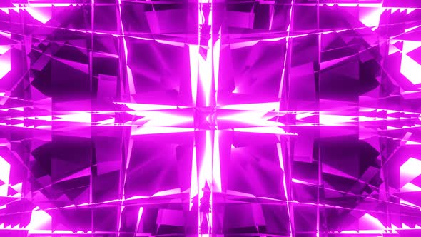 Purple glowing spark kaleidoscope.