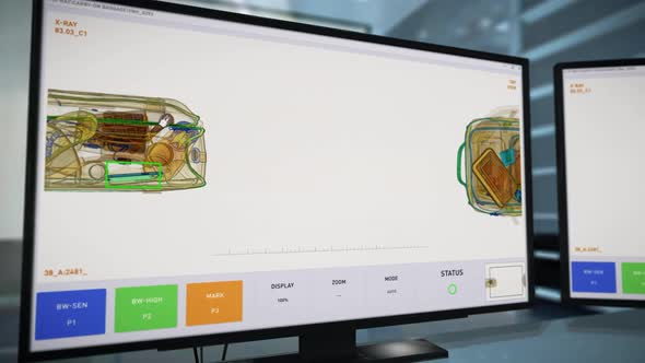 Computer Screen Displays Passenger Illegal Alert Using Automatic Detection alt