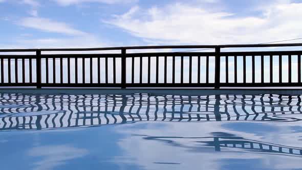 Reflecting water of a swimming pool