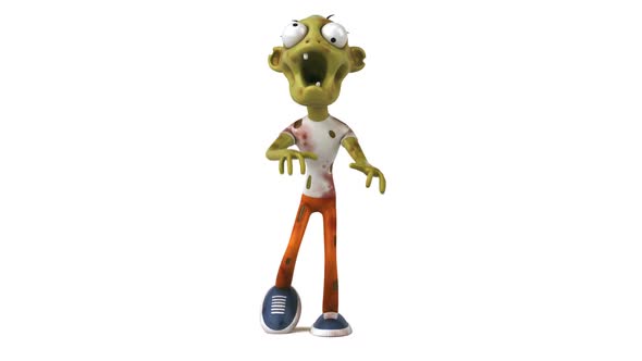 Fun 3D cartoon Zombie walking alt