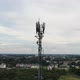 Zoom In Telecommunication Antenna Tower With 5G And 4G Base Network. - VideoHive Item for Sale