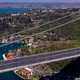 Aerial View of FSM ( Fatih Sultan Mehmet ) Bridge, Bosphorus and buildings  - VideoHive Item for Sale