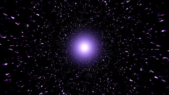 Sparkling Small Particles and Purple Light in the Dark