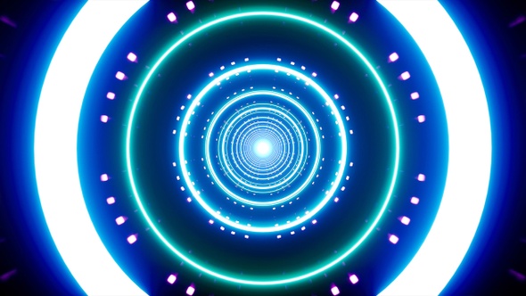 Neon Circular Lamp LED Tunnel