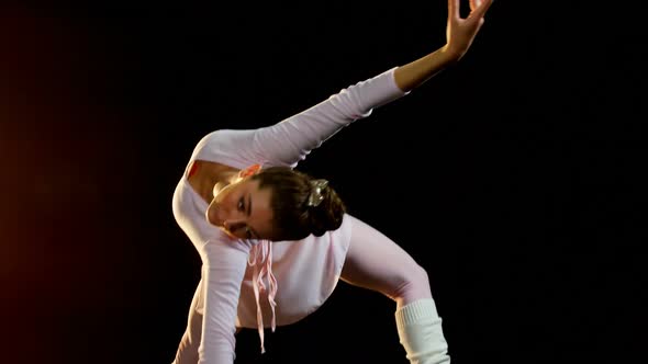 Ballerina practicing ballet dance 4k