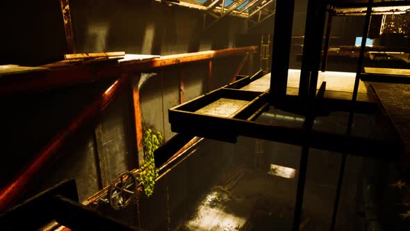 Industrial Interior of Abandoned Repair Station