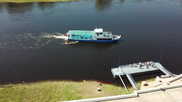 The Mooring Of The Ship Vitebsk To The Pier