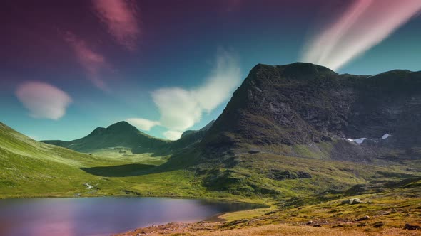 Trollstigen Pass Lake Water Norway Nature Timelapse