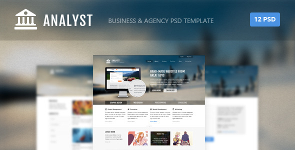 Analyst - Business & Agency PSD Template